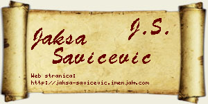 Jakša Savićević vizit kartica